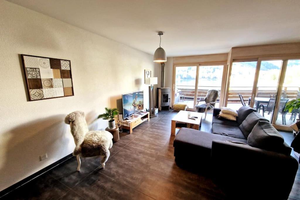 Superbe Appartement Champex-Lac Avec Piscine Et Sauna Extérieur photo
