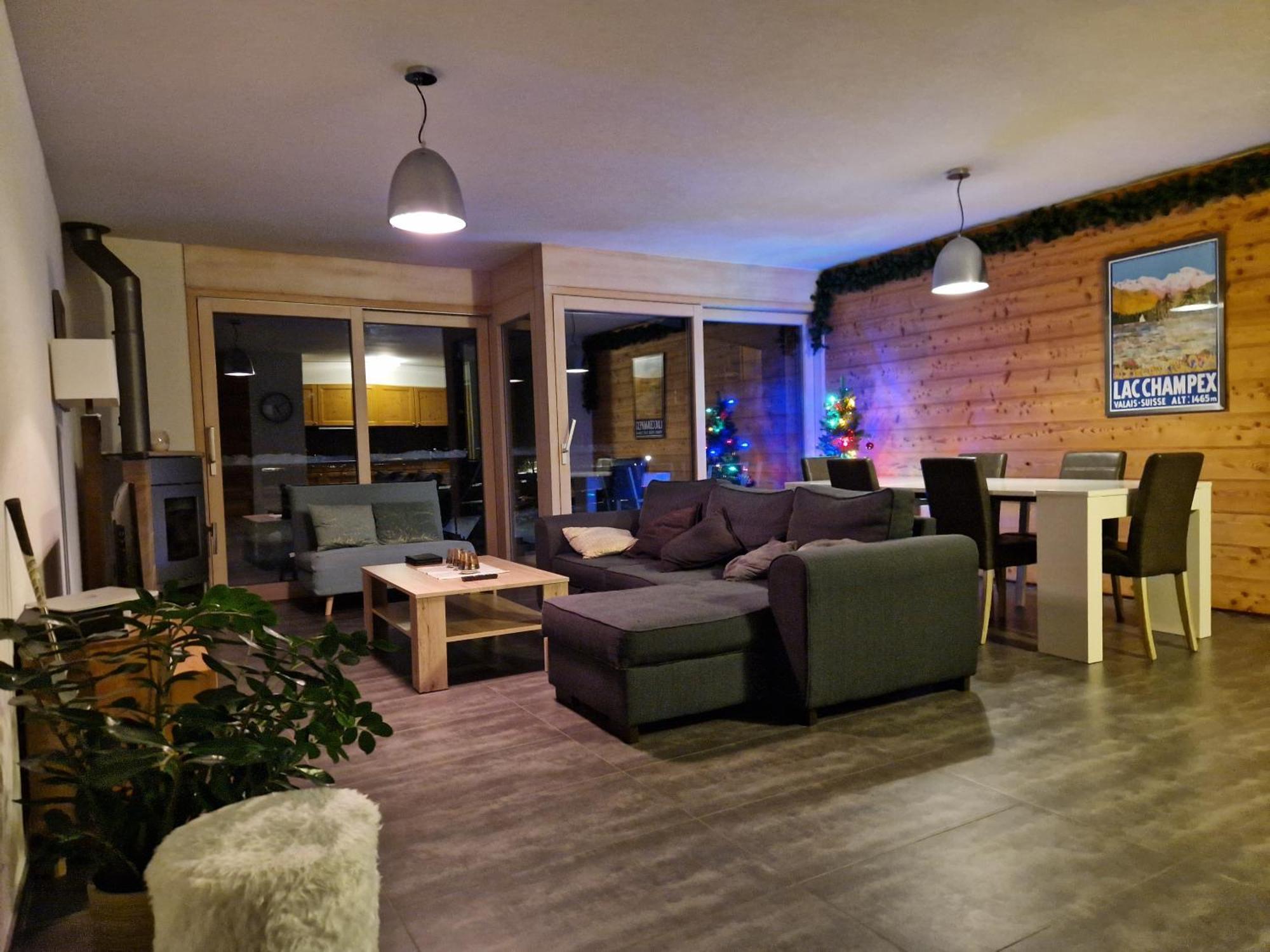 Superbe Appartement Champex-Lac Avec Piscine Et Sauna Extérieur photo